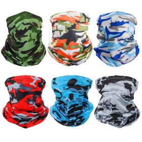 6Pcs Summer Neck Gaiter UV Sunscreen Protection Face Mask Scarf Breathable Cooling Shield Coverings For Cycling Hiking Fishing Running Motorcycle