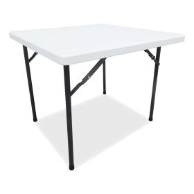 ALEPT36SW Square Plastic Folding Table - White