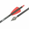 7.5" inch R9 Crossbow Bolts Carbon Arrows 2" Red Vanes with 100grain Broadhead