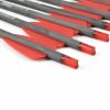 7.5" inch R9 Crossbow Bolts Carbon Arrows 2" Red Vanes with 100grain Broadhead